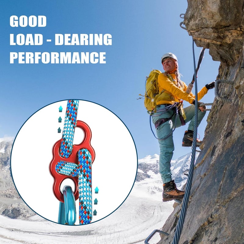 VOPOCO Prusik Cord 22KN Eye-to-Eye Pre-Sewn Nylon Prusik Loop Heat Resistant Friction Sutured Terminals Climbing Cord with Plastic Cover Multi-Purpose Rope for Climbing Arborist Rescue - Image 2